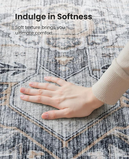 AMADA HOMEFURNISHING 8x10 Washable Area Rug, Low-Profile Large Area Rug - Image 5