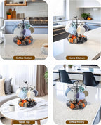 Rotating Mug Tree for Countertop | Decorative Bird & Nest Mug Holder with Storage Basket | Holds 6 Mugs & Pods | 360° Spinning Coffee Cup Rack for Kitchen, Coffee Bar Accessories & Home Décor