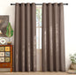 NICETOWN Linen Brown Curtains 84 inch Long, Grommet Privacy Added Thick Flax by NICETOWN