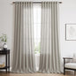 Silver Grey Linen Curtains 120 Inch Extra Long by Nanspring