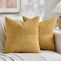 Fancy Homi 2 Packs Mustard Yellow Euro Decorative Throw Pillow Covers 28x28 Inch by Fancy+Homi