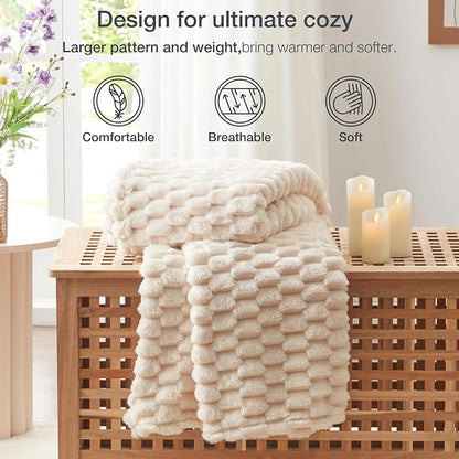 EXQ Home Fleece Throw Blanket for Couch and Bed, 3D Imitation Large Turtle - Image 3