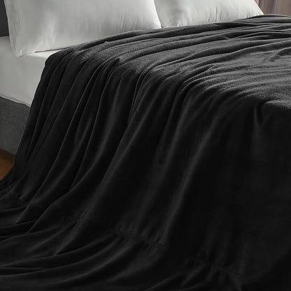 BEDELITE Fleece Blanket Soft Plush Oversized Bed Blanket Black 120"x120" | - Image 8