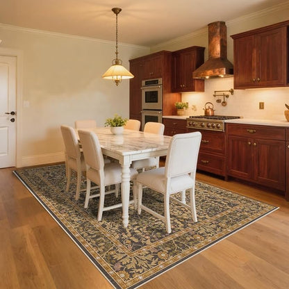 6x9 Washable Area Rugs for Living Room, Stain Resistant Vintage Rugs for Dining - Image 4