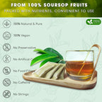 FreshDrinkUS, 60 Premium Soursop Graviola Fruit Tea Bags, 100% Natural and Pure from Soursop Fruits, Made With Natural Materials-Corn Fiber Tea Bag, Sugar/Caffeine/Gluten Free, Hoja Guanabana Tea