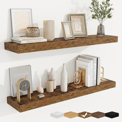 fuqing Floating Shelves for Wall, Wall Mounted Wood Floating Shelf by Fuqing