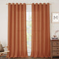 Linen Curtains 84 Inch Long for Living Room 2 Panels, Terracotta | Extra Wide by LAMIT