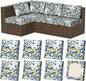 8Pcs Outdoor Cushion Covers, Stretch Patio Furniture Couch Chair Slipcovers | by VORSHAPE