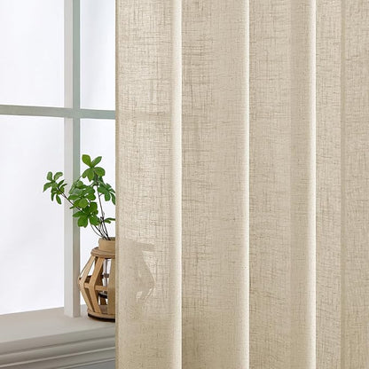MIULEE Linen Curtains 52x90 Inch Length 2 Panels - Image 5