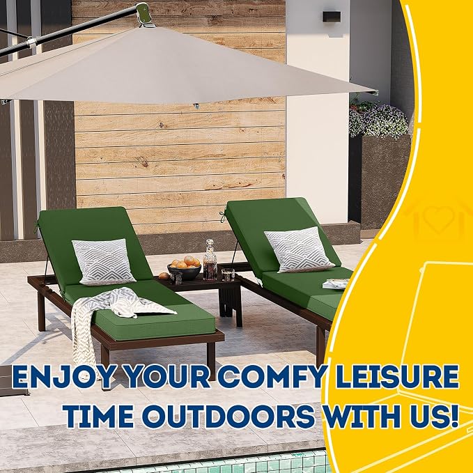 AAAAAcessories Outdoor Chaise Lounge Cushions, Waterproof Patio Furniture - Image 6