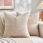 Fancy Homi 2 Packs Tan Decorative Throw Pillow Covers 16x16 Inch by Fancy+Homi