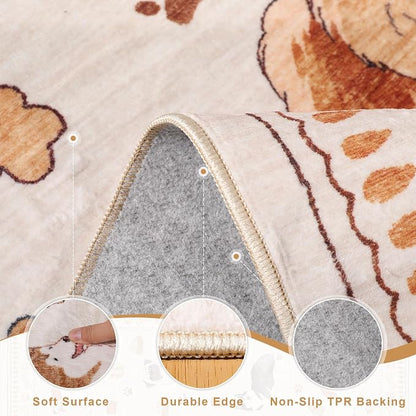 DUKINO 4x6 Area Rug, Washable Dog Rug - Image 6
