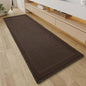RESARE Waffle Bathroom Runner Rugs, Non Slip Boho Bath Mat 24x72 Dark Brown | by Resare