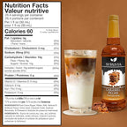 Syruvia Caramel Pecan Coffee Syrup - 25.4 fl oz. Kosher, and Gluten-Free. Ideal for Enhancing Drinks, Sodas, Shakes, Desserts, and More.