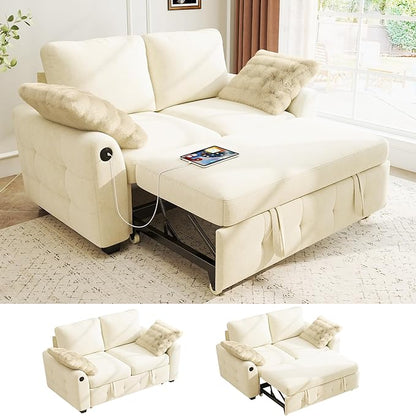 Ihanherry 59-inch Convertible Sofa Bed, Pull Out Sleeper by iHanHerry