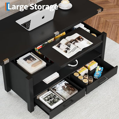 Garvee 40" Coffee Table Lift Top, Converts to Dining Table - Image 5