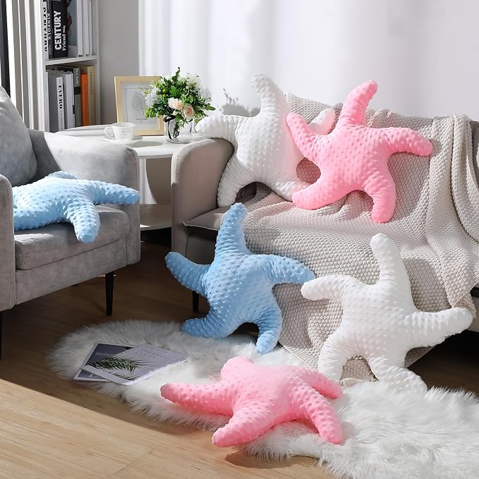 Fumete Starfish Pillow Beach Starfish Shaped Throw Pillows 20'' Stuffed Animal - Image 5