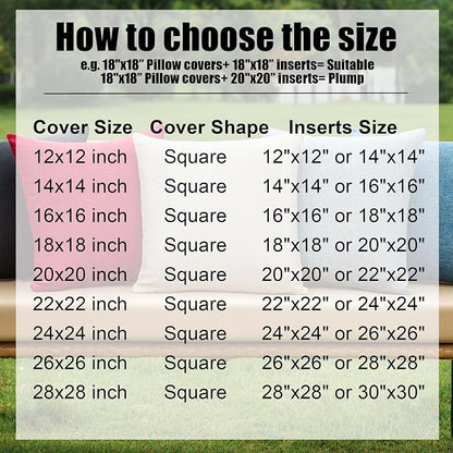 NiNi ALL Pack of 2 Decorative Outdoor Waterproof Pillow Covers Square Garden - Image 6