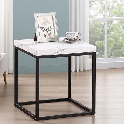 CENSI 18-Inch Marble Accent End Table/Side Table - Image 7
