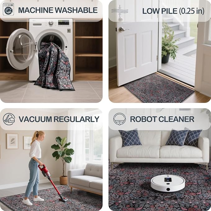 Washable 2'6" x 8' Runners for Hallways, Non Slip Long Floor Runner for Kitchen - Image 6