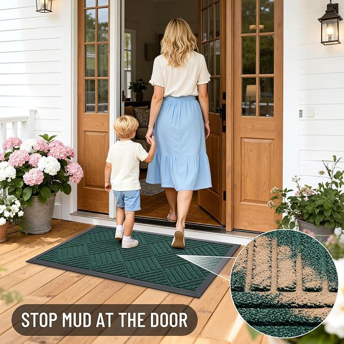 OLANLY Front Door Mat Outside Entrance 47x23, Waterproof Heavy-Duty Doormat | - Image 7