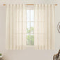 Beige Linen Curtains 45 Inches Long by LAMIT