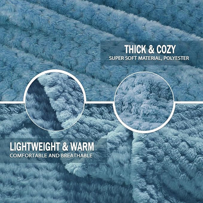 Exclusivo Mezcla Large Waffle Fleece Throw Blanket - Image 5