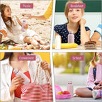 Small Water Bottle 12oz with Clip, Double Wall Stainless Steel Vacuum Small Insulated Water Bottle Keeps Drinks Cold 24 Hrs/Hot 12 Hrs for Kids Handbag School BPA Free (Pink)