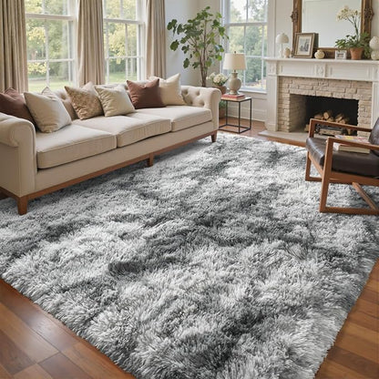 5x7 Ft Large Shag Rugs for Bedroom Living Room, Tie Dyed Ultra Soft Fluffy by Cuzwlovita