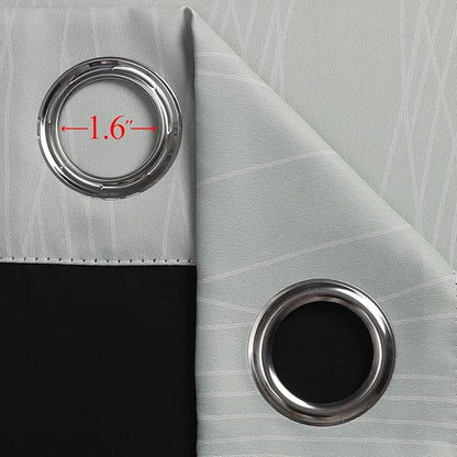 Sage Green and Navy Blue Ombre Blackout Curtains - Image 7