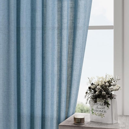 Blue Curtains 144 Inches Long 2 Panels - Image 5