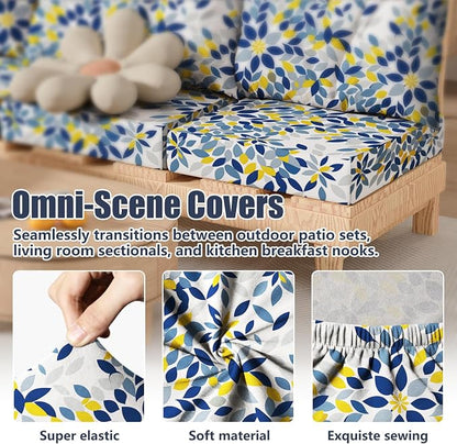 8Pcs Outdoor Cushion Covers, Stretch Patio Furniture Couch Chair Slipcovers | - Image 4