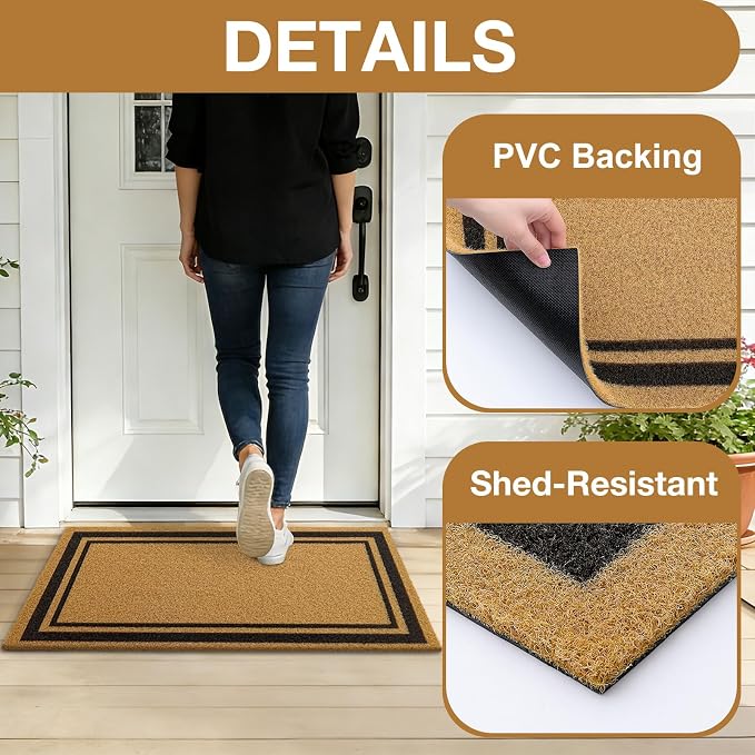 OLANLY Front Door Mat, Low Profile Doormat, Stain and Fade Resistant, - Image 5