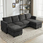 WUTUTUEE 107”Modular Sectional Sofa Convertible U Shaped Sofa Couch Set by WUTUTUEE