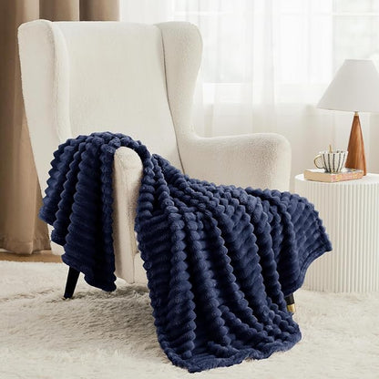 Bedsure Soft Twin XL Blanket for Bed Dorm Navy Blue 66"x90" | Birthday Gifts - Image 3