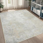 5x8 Area Rugs for Living Room Washable Bedroom Dining Room Beige Grey | Modern by Aelenmu