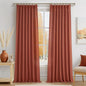 Rust Burnt Orange Fall Sheer Curtains 90 Inches Long by PleatedDrapes