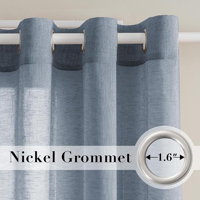 H.VERSAILTEX Linen Curtains Flax Linen Blended Curtain Panels - Image 2