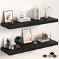 Black Floating Shelves 48Inch Long, 12 Inch Deep Floating Shelves by FunMemories