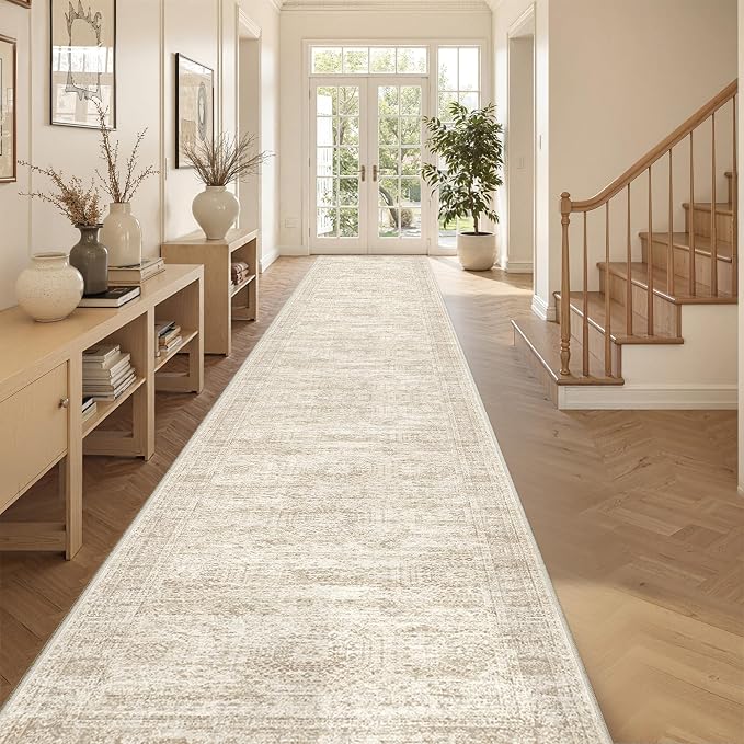 3x20 Runner Rug Non Slip, Washable Hallway Runner Rug, Living Room, Dining Room by Restydon