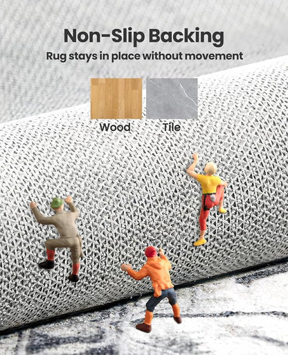 AMADA HOMEFURNISHING 8x10 Area Rugs, Low-Profile Large Washable Area Rug - Image 5