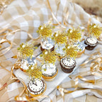 Gyufise 30Pcs Star Foil Firework Cupcake Toppers Sparkle Tinsel Cake Toppers Tinsel Drink Cake Decoration Cocktail Picks for Birthday Wedding Graduation Party Supplies Gold