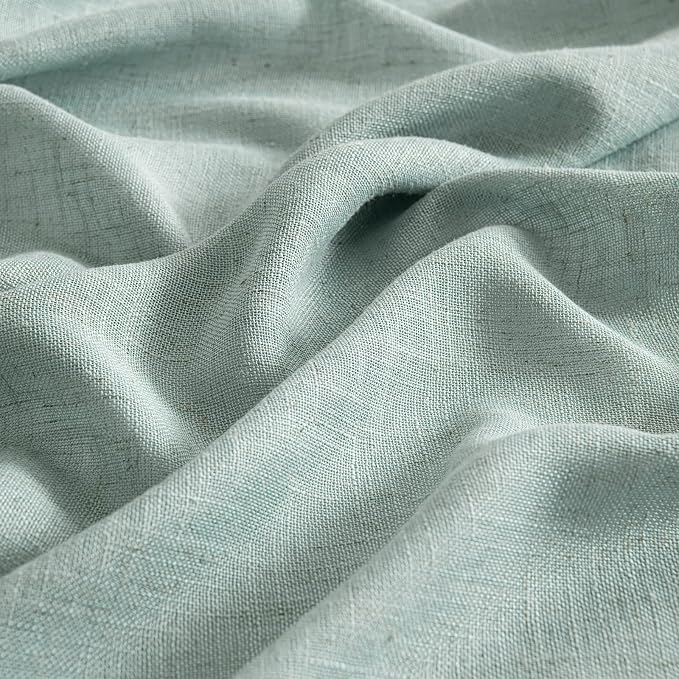 MIULEE Sea Green Linen Curtains 52x90 Inch Long - Image 4