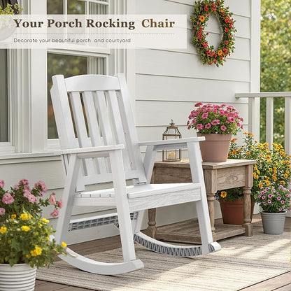 Greesum Set of 2 Outdoor Rocking Chair, Rust-Proof & UV-Resistant, Comfortable - Image 6