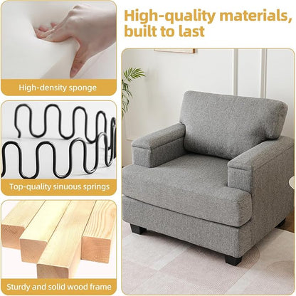 Oversized Accent Chair with Armrest Organizer, Comfy Living Room Chairs with - Image 5