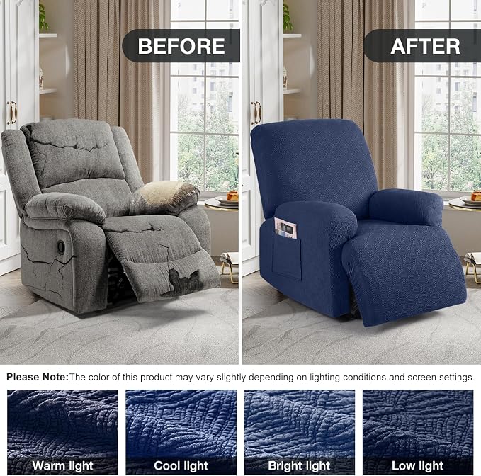 Timeles Recliner Covers Recliner Chair Covers Reclining Couch Covers Sofa - Image 4