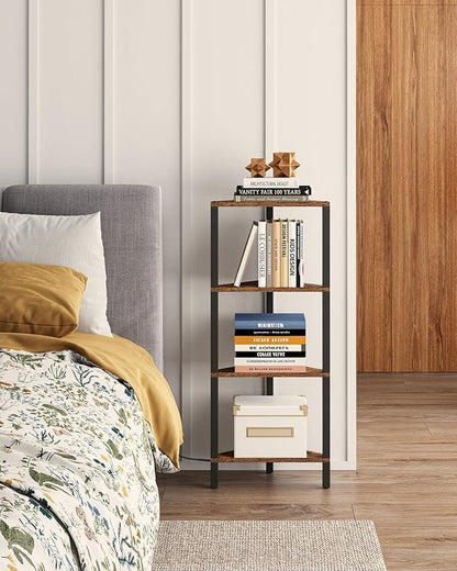 TUTOTAK Corner Shelf, 4-Tier Corner Bookshelf - Image 5