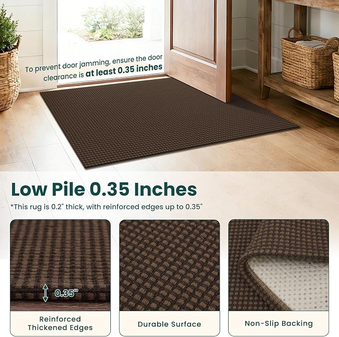 KOZYFLY Washable 4x6 Entry Woven Area Rug, Braided Throw Rugs - Image 4