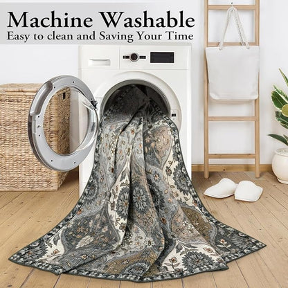 Lahome Moroccan Washable Area Rugs 8x10, Soft Rugs - Image 5