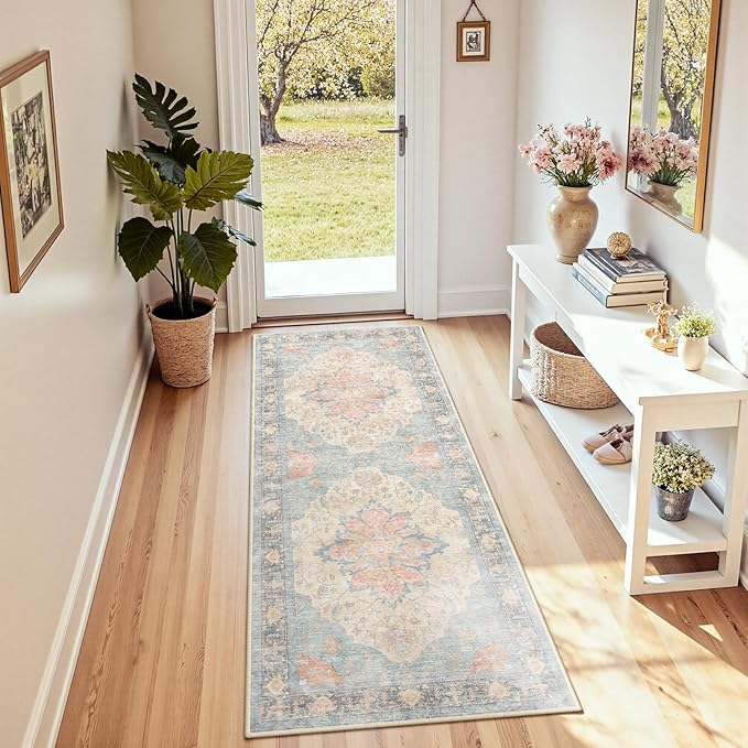 RELEANY Washable Area Rug, Runner 2'x5', Water Repellent, Pet Friendly - Image 3